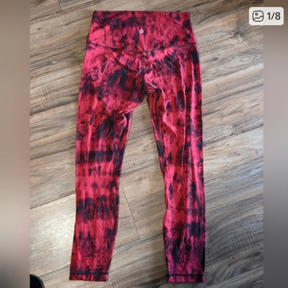 Lululemon Athletica Red and Black Leggings